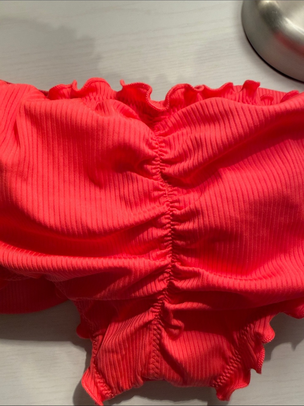Bright Red Ruffled Bikini Set - Picture 4 of 6